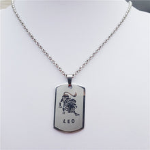Load image into Gallery viewer, Zodiac 12 Horoscope Pendant Stainless Steel Constellations Necklace Jewerly For Men Women